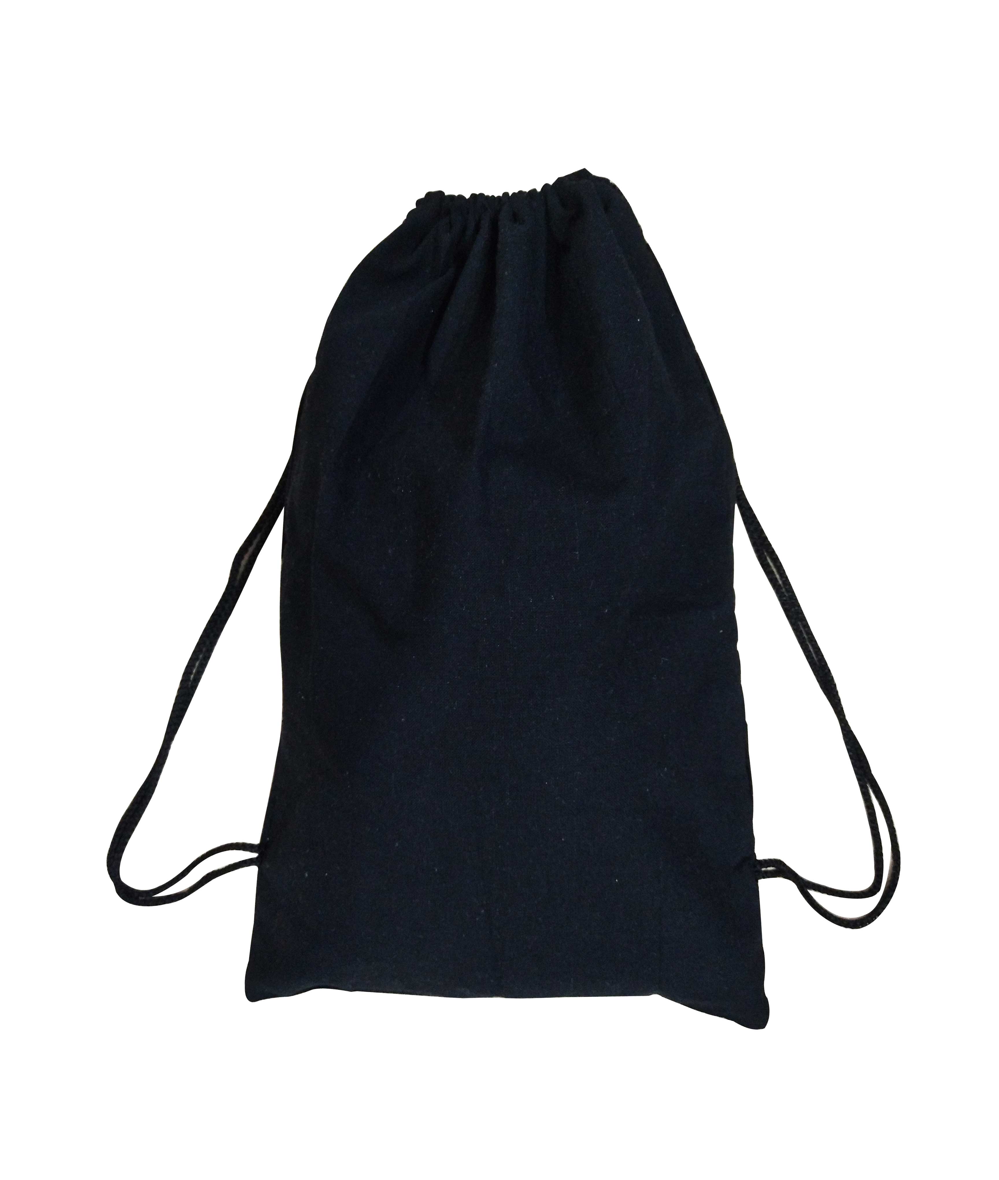 Black Cotton Drawstring Bags Or Sacks From Stock In Packs 10
